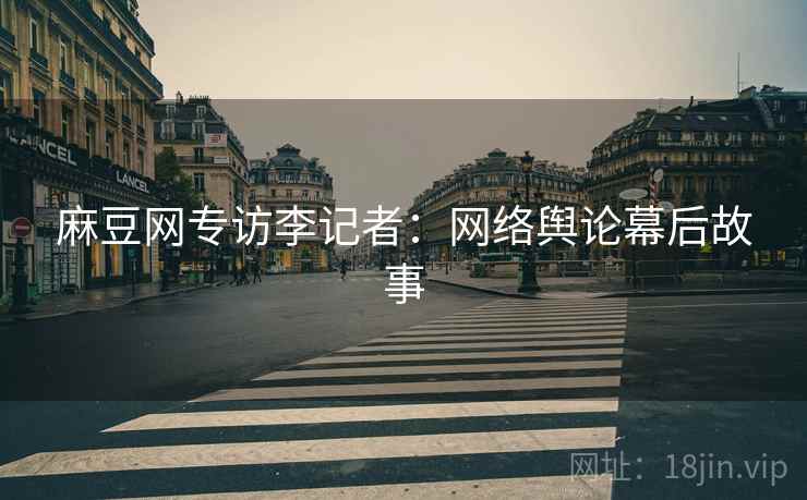 麻豆网专访李记者：网络舆论幕后故事