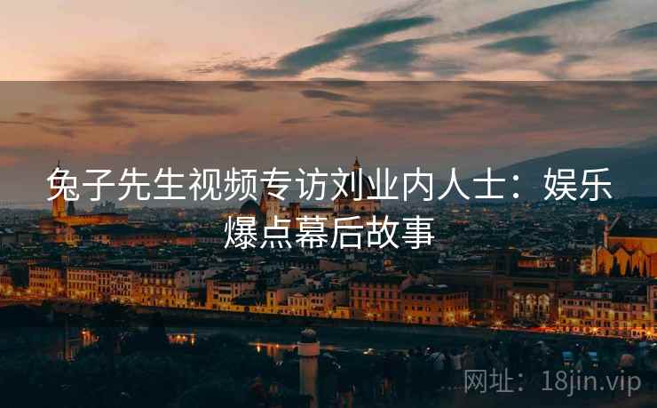 兔子先生视频专访刘业内人士：娱乐爆点幕后故事