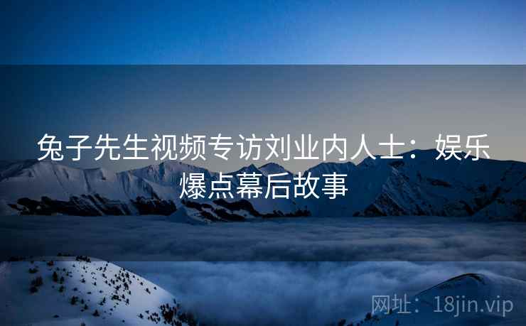 兔子先生视频专访刘业内人士：娱乐爆点幕后故事