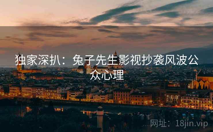 独家深扒：兔子先生影视抄袭风波公众心理