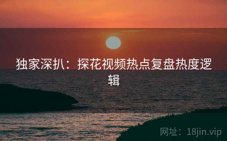 独家深扒：探花视频热点复盘热度逻辑
