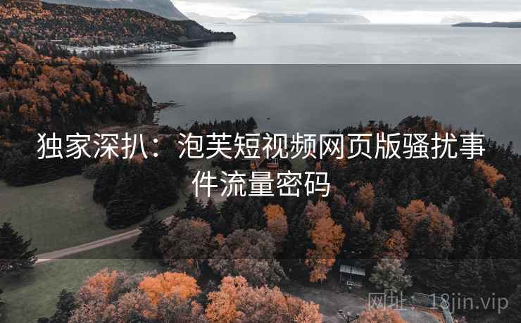 独家深扒：泡芙短视频网页版骚扰事件流量密码